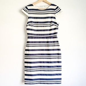 JCrew blue & cream Striped Dress